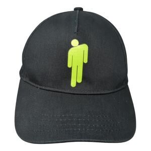 Billie Eilish Strapback 5 Panel Cap Black OS Adjustable Embroidered Three In